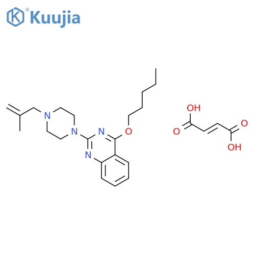 2-[4-(2-methylprop-2-en-1-yl)piperazin-1-yl]-4-(pentyloxy)quinazoline (2E)-but-2-enedioate structure