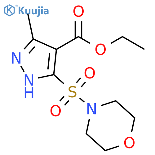 ethyl 3-methyl-5-(morpholine-4-sulfonyl)-1H-pyrazole-4-carboxylate structure