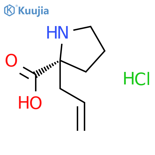 (2S)-2-allylpyrrolidine-2-carboxylic acid;hydrochloride structure