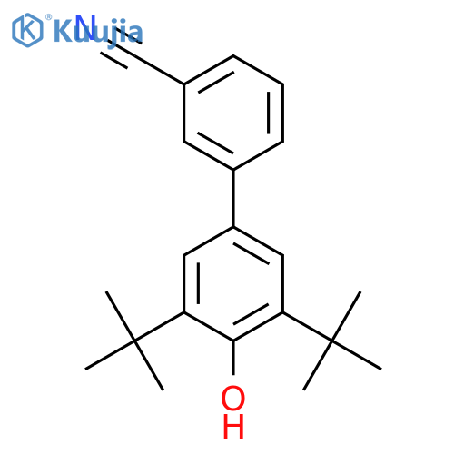 [1,1'-Biphenyl]-3-carbonitrile, 3',5'-bis(1,1-dimethylethyl)-4'-hydroxy- structure