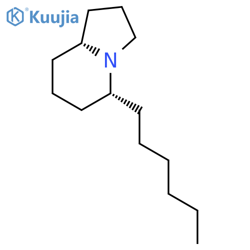 Indolizine, 5-hexyloctahydro-, (5R,8aR)- structure
