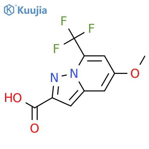5-(methyloxy)-7-(trifluoromethyl)pyrazolo[1,5-a]pyridine-2-carboxylic acid structure