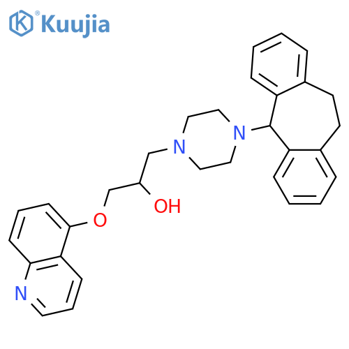 1-Piperazineethanol,4-(10,11-dihydro-5H-dibenzo[a,d]cyclohepten-5-yl)-a-[(5-quinolinyloxy)methyl]- structure