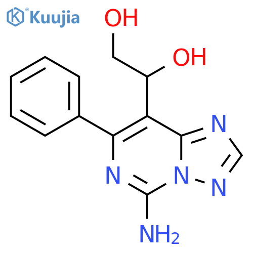 1,2-Ethanediol,1-(5-amino-7-phenyl[1,2,4]triazolo[1,5-c]pyrimidin-8-yl)- structure