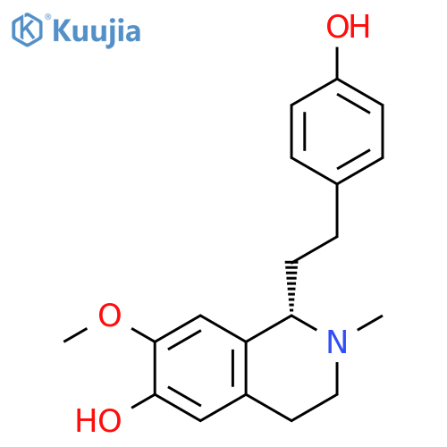 6-Isoquinolinol,1,2,3,4-tetrahydro-1-[2-(4-hydroxyphenyl)ethyl]-7-methoxy-2-methyl-, (1S)- structure