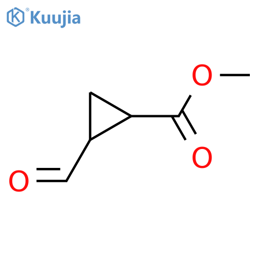 Methyl 2-formylcyclopropane-1-carboxylate structure