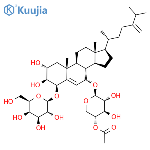 [(3R,4R,5R,6S)-6-[[(2R,3S,4R,7S,8S,9S,10R,13R,14S,17R)-2,3-Dihydroxy-10,13-dimethyl-17-[(2R)-6-methyl-5-methylideneheptan-2-yl]-4-[(2R,3R,4S,5R,6R)-3,4,5-trihydroxy-6-(hydroxymethyl)oxan-2-yl]oxy-2,3,4,7,8,9,11,12,14,15,16,17-dodecahydro-1H-cyclopenta[a]phenanthren-7-yl]oxy]-4,5-dihydroxyoxan-3-yl] acetate structure
