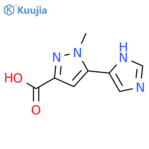 5-(1H-imidazol-5-yl)-1-methyl-1H-Pyrazole-3-carboxylic acid structure
