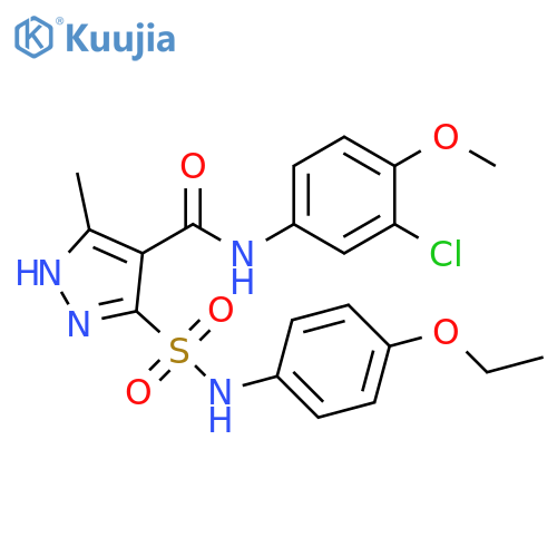 N-(3-chloro-4-methoxyphenyl)-5-[(4-ethoxyphenyl)sulfamoyl]-3-methyl-1H-pyrazole-4-carboxamide structure