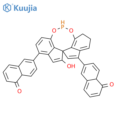 6-[5-Hydroxy-7-(5-oxo-4aH-naphthalen-2-yl)-9,10-dihydroiindeno[7,1-de:1',7'-fg][1,3,2]dioxaphosphocin-3-yl]-8aH-naphthalen-1-one structure