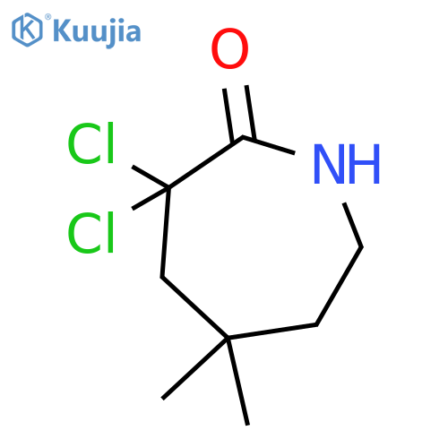2H-Azepin-2-one, 3,3-dichlorohexahydro-5,5-dimethyl- structure