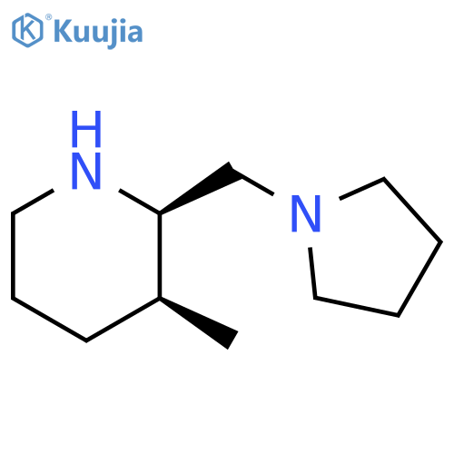 Piperidine, 3-methyl-2-(1-pyrrolidinylmethyl)-, cis- structure