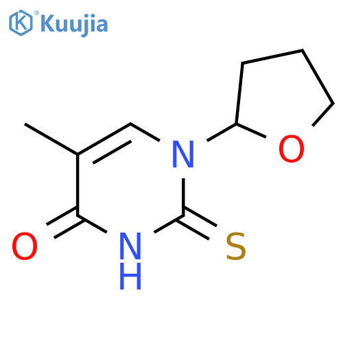 4(1H)-Pyrimidinone,2,3-dihydro-5-methyl-1-(tetrahydro-2-furanyl)-2-thioxo- structure