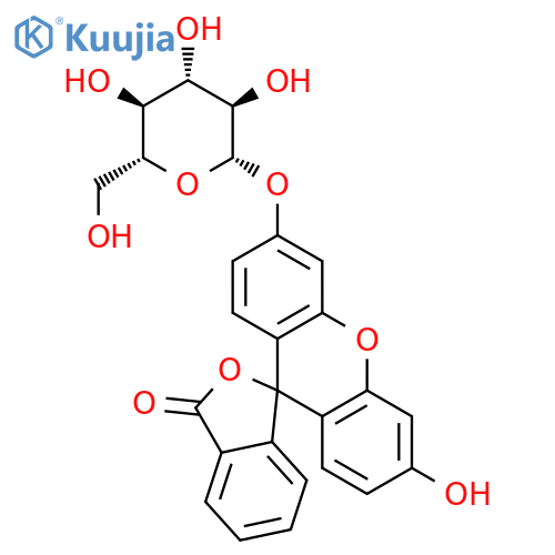 Spiro[isobenzofuran-1(3H),9'-[9H]xanthen]-3-one,3'-(b-D-glucopyranosyloxy)-6'-hydroxy- structure