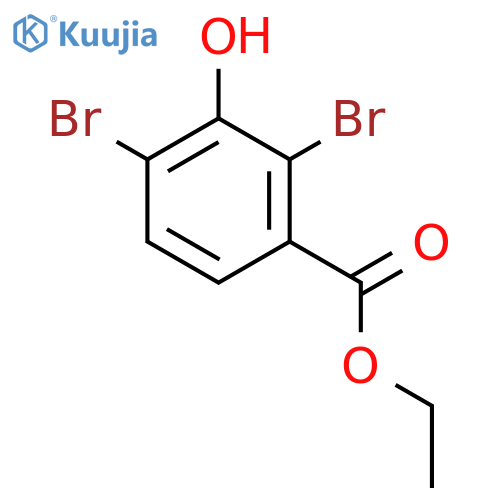 Benzoic acid, 2,4-dibromo-3-hydroxy-, ethyl ester structure
