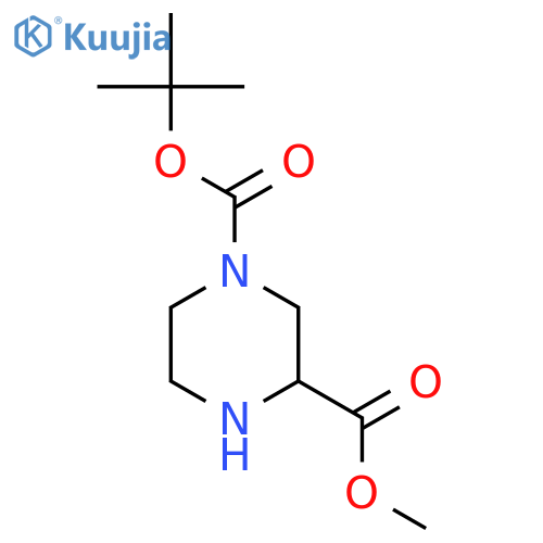 1-Tert-butyl 3-methyl piperazine-1,3-dicarboxylate structure