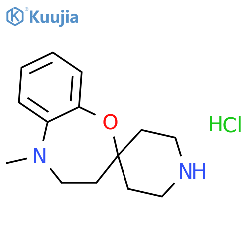 Spiro[1,5-benzoxazepine-2(3H),4'-piperidine], 4,5-dihydro-5-methyl-, hydroc hloride structure