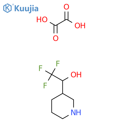 2,2,2-trifluoro-1-(piperidin-3-yl)ethan-1-ol, oxalic acid structure