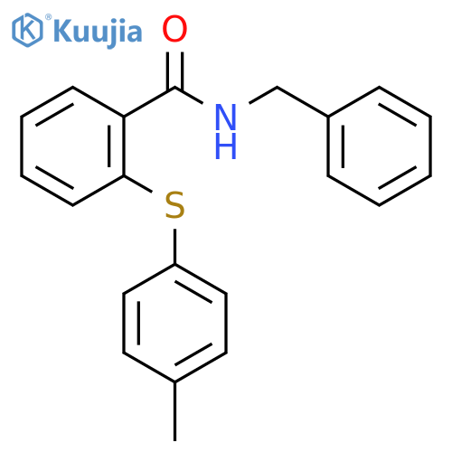 N-benzyl-2-(p-tolylthio)benzamide structure