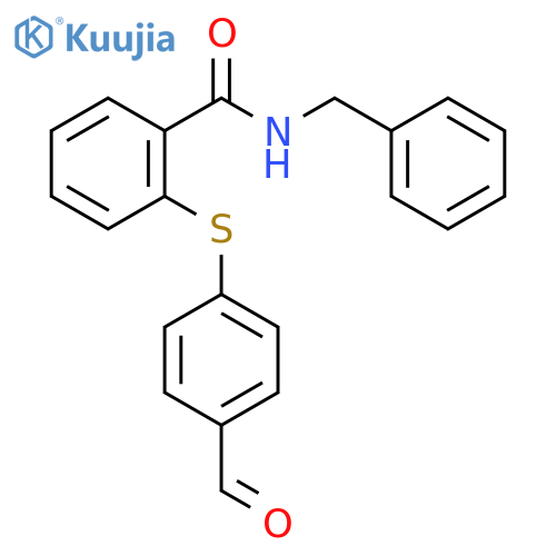 N-benzyl-2-(4-formylphenylthio)benzamide structure