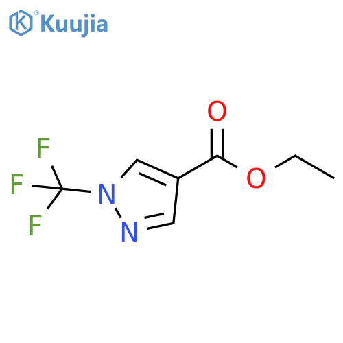1H-Pyrazole-4-carboxylic acid, 1-(trifluoromethyl)-, ethyl ester structure