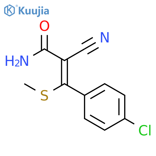 2-Propenamide, 3-(4-chlorophenyl)-2-cyano-3-(methylthio)- structure