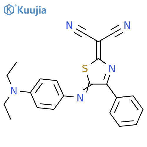 Propanedinitrile,[5-[[4-(diethylamino)phenyl]imino]-4-phenyl-2(5H)-thiazolylidene]- structure