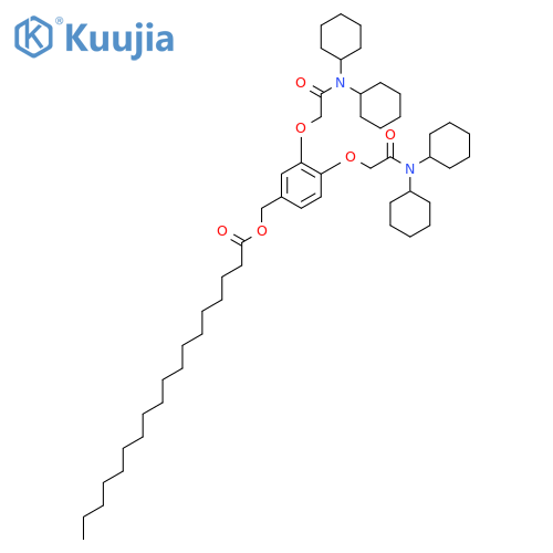 3,4-Bis(2-(dicyclohexylamino)-2-oxoethoxy)benzyl stearate structure
