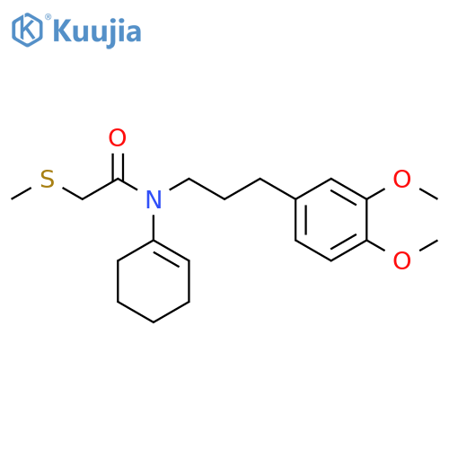 Acetamide,N-1-cyclohexen-1-yl-N-[3-(3,4-dimethoxyphenyl)propyl]-2-(methylthio)- structure