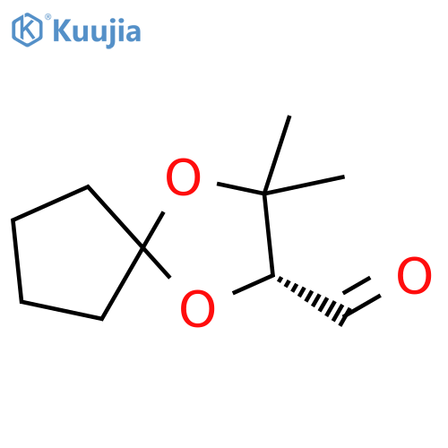 1,4-Dioxaspiro[4.4]nonane-2-carboxaldehyde, 3,3-dimethyl-, (R)- structure