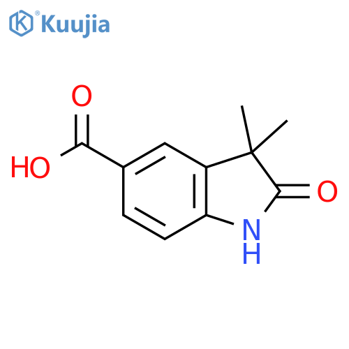 3,3-dimethyl-2-oxo-2,3-dihydro-1H-indole-5-carboxylic acid structure