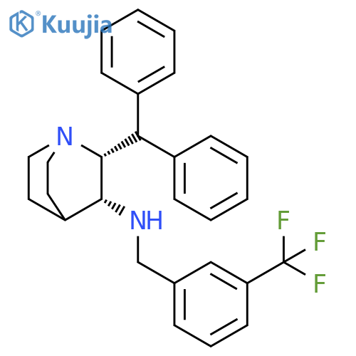 1-Azabicyclo[2.2.2]octan-3-amine,2-(diphenylmethyl)-N-[[3-(trifluoromethyl)phenyl]methyl]-, cis- structure