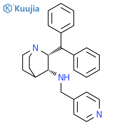 1-Azabicyclo[2.2.2]octan-3-amine, 2-(diphenylmethyl)-N-(4-pyridinylmethyl)-, cis- (9CI) structure