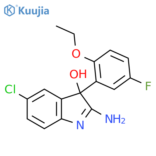 2-Amino-5-chloro-3-(2-ethoxy-5-fluorophenyl)-3H-indol-3-ol structure