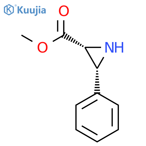 2-Aziridinecarboxylic acid, 3-phenyl-, methyl ester, (2R,3R)-rel- structure