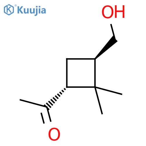 Ethanone,1-[(1R,3R)-3-(hydroxymethyl)-2,2-dimethylcyclobutyl]-, rel- structure