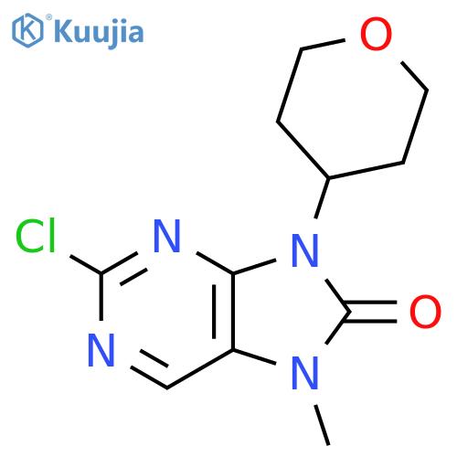 2-Chloro-7-methyl-9-(tetrahydro-2H-pyran-4-yl)-7,9-dihydro-8H-purin-8-one structure