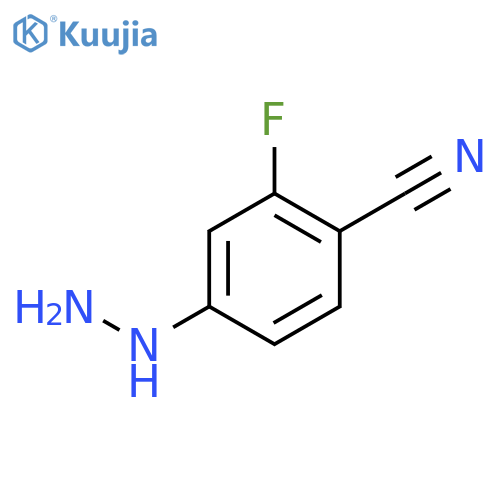 2-Fluoro-4-hydrazino-benzonitrile structure