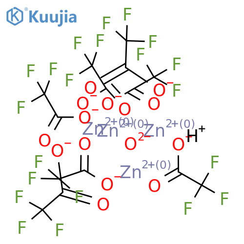 Oxo[hexa(trifluoroacetato)]tetrazinc trifluoroacetic acid adduct structure