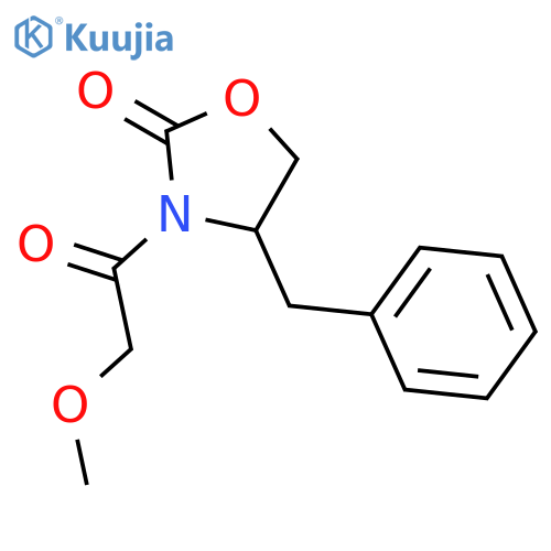 (4S)-3-(2-Methoxyacetyl)-4-(phenylmethyl)-2-oxazolidinone structure