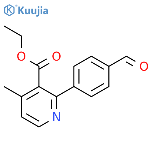 2-(4-Formyl-phenyl)-4-methyl-nicotinic acid ethyl ester structure