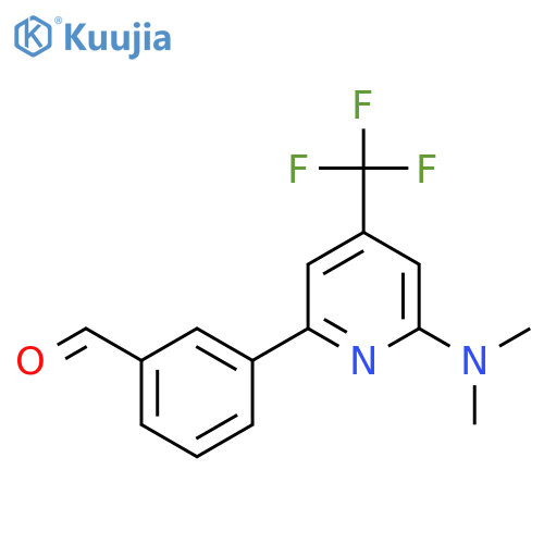 3-(6-Dimethylamino-4-trifluoromethyl-pyridin-2-yl)-benzaldehyde structure