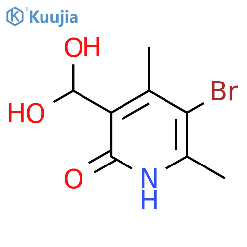 (5-Bromo-2-hydroxy-4,6-dimethyl-pyridin-3-yl)-methanediol structure