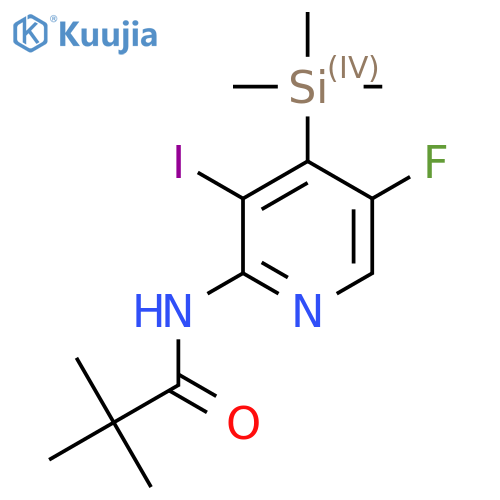 N-(5-Fluoro-3-iodo-4-(trimethylsilyl)pyridin-2-yl)pivalamide structure
