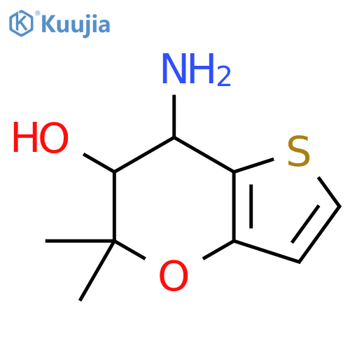 7-amino-5,5-dimethyl-5H,6H,7H-thieno3,2-bpyran-6-ol structure