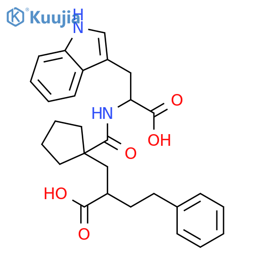 L-Tryptophan,N-[[1-(2-carboxy-4-phenylbutyl)cyclopentyl]carbonyl]- structure