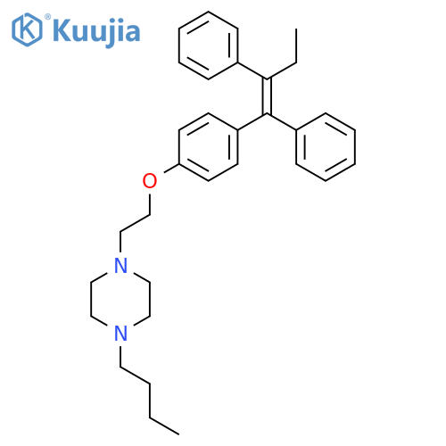 Piperazine, 1-butyl-4-[2-[4-[(1Z)-1,2-diphenyl-1-butenyl]phenoxy]ethyl]- structure