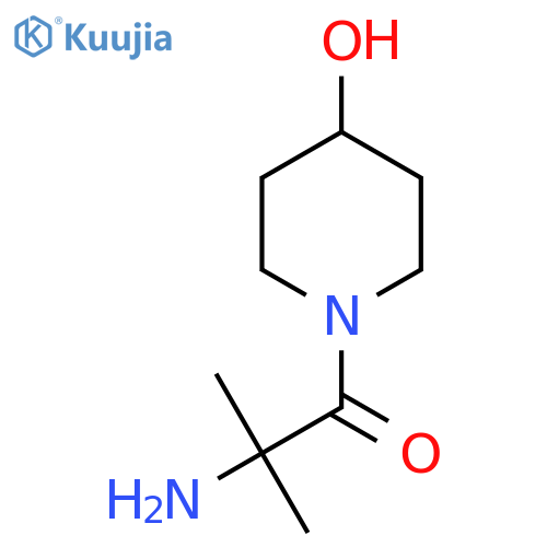 2-amino-1-(4-hydroxypiperidin-1-yl)-2-methylpropan-1-one structure