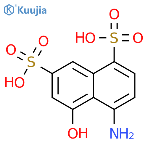4-Amino-5-hydroxynaphthalene-1,7-disulfonic acid structure