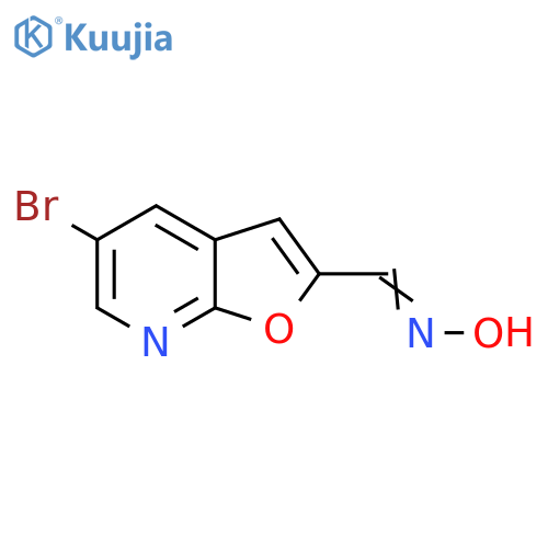 (E)-5-Bromofuro2,3-bpyridine-2-carbaldehyde oxime structure